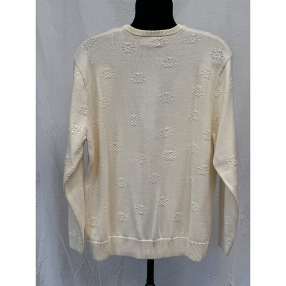 Roundtree & Yorke Mens White Slayer Holiday Pullover Sweater Size XL Long Sleeve - Picture 2 of 8